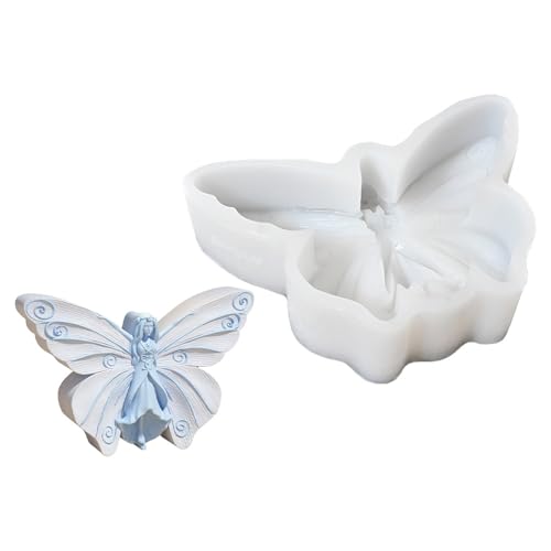 Silikon-Formen für Schmetterlinge und Feen, Ornamente, Gips, handgefertigt, Epoxidharz, Silikon, Schmetterling, Feen, Pflaster, Gießen, Bastelbedarf von FANSHINUO