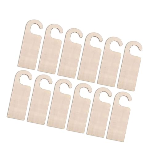 Türknaufhänger aus unlackiertem Holz, 8,9 x 24,9 cm, für Bastelprojekte, Willkommensschilder, unlackiertes Handwerk, 12 Stück Türknaufhänger aus unlackiertem Holz, 8,9 x 24,9 cm, für Bastelprojekte, Willkommensschilder, unlackiertes Handwerk, 12 Stück von FANSHINUO