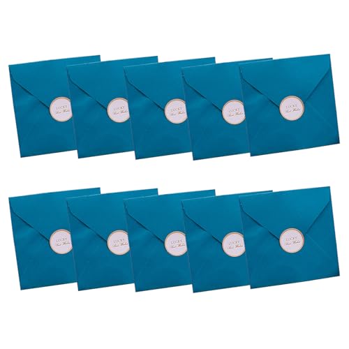 Weihnachtskarten, liniert, 10,9 cm, mit Umschlag und Siegelaufkleber für Weihnachten, Business, Zuhause, 10 Stück Weihnachtskarten, liniert, 10,9 cm, mit Umschlag und Siegelaufkleber für Weihnachten, Business, Zuhause, 10 Stück von FANSHINUO