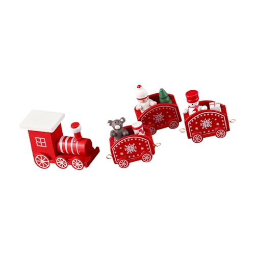 Weihnachtszug-Set aus Holz, handbemalt, sichere Dekorationen, traditionelles Weihnachtsfeierzubehör für Kinder, Haustier-Urlaubsdisplay Weihnachtszug-Set aus Holz, handbemalt, sichere Dekorationen, traditionelles Weihnachtsfeierzubehör für Kinder, Haustier-Urlaubsdisplay von FANSHINUO