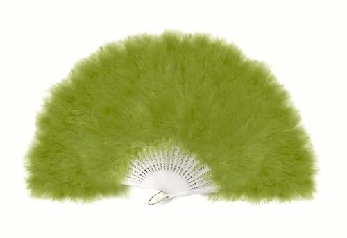 FANSOF.FANS Marabu-Feder-Handfächer, 45 cm, für Kostüme, Hochzeiten, Partys, Geschenk, Olivgrün FANSOF.FANS Marabu-Feder-Handfächer, 45 cm, für Kostüme, Hochzeiten, Partys, Geschenk, Olivgrün von FANSOF.FANS