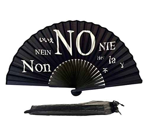 FANSOF.FANS No Word Art Bedruckter schwarzer Seidenstoff Faltbarer Handfächer mit Tasche Bambusrippen Chinesische Vintage Handheld Mädchen Frauen Hochzeit Party Geschenk FANSOF.FANS No Word Art Bedruckter schwarzer Seidenstoff Faltbarer Handfächer mit Tasche Bambusrippen Chinesische Vintage Handheld Mädchen Frauen Hochzeit Party Geschenk von FANSOF.FANS