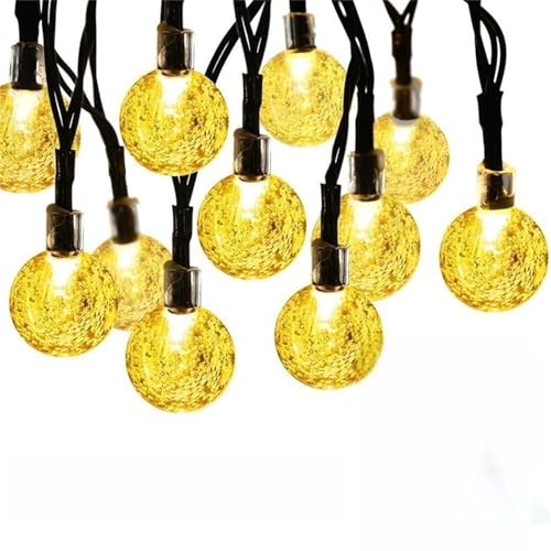 FANSU 18mm Lichterkette USB, Lichterketten 8 Modi Gartenbeleuchtung, Lichterkette Außen/Innen mit Fernbedienung und Timing-Funktion, Fairy Lights Garten Hochzeits Party Deko (Warmweiß,3m/20LED) von FANSU