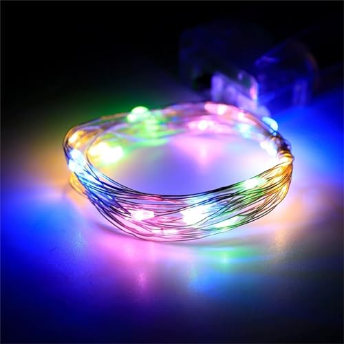 FANSU Bunt Lichterkette USB, Kupferdraht Lichterketten 8 Modi Gartenbeleuchtung, Lichterkette Außen/Innen mit Fernbedienung, Fairy Lights Garten Balkon Hochzeits Party Deko (Bunt,4m/40LED) von FANSU