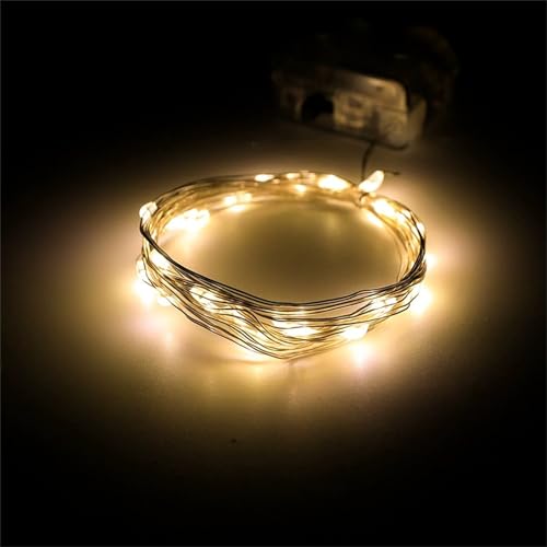 FANSU Bunt Lichterkette USB, Kupferdraht Lichterketten 8 Modi Gartenbeleuchtung, Lichterkette Außen/Innen mit Fernbedienung, Fairy Lights Garten Balkon Hochzeits Party Deko (Warmweiß,2m/20LED) von FANSU