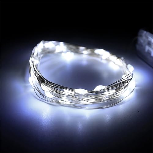FANSU Bunt Lichterkette USB, Kupferdraht Lichterketten 8 Modi Gartenbeleuchtung, Lichterkette Außen/Innen mit Fernbedienung, Fairy Lights Garten Balkon Hochzeits Party Deko (Weiß,2m/20LED) von FANSU