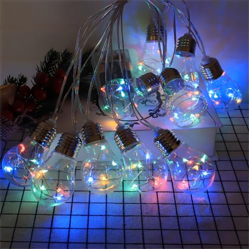 FANSU Klassiker LED Solarlampen für Außen, 8 Modi Solar Lichterkette Aussen, Lichterkette Außen, Solarlampen Garten für Hochzeit, Party, Schlafzimmer, Garten, Balkon Deko (Bunt,8M/20LED) von FANSU