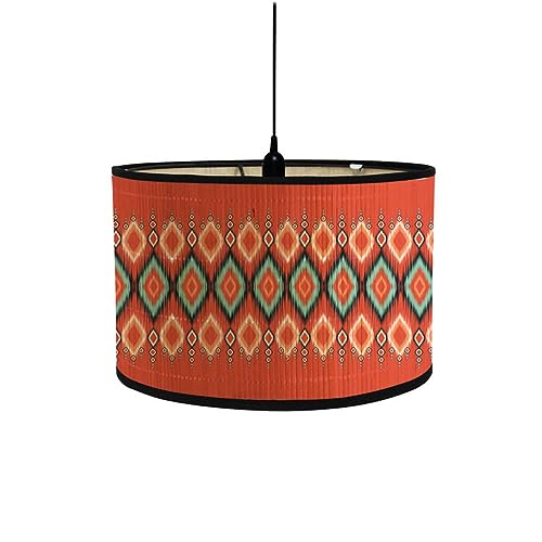 FANSU Kleine Lampenschirm fuir Tischlampe, Wandleuchten Dekorative Lampenschirme für Pendelleuchtenschirm Tischlampenschirme Trommel-Lampenschirme Stehlampenschirme (Orange-red,30 * 20cm) von FANSU