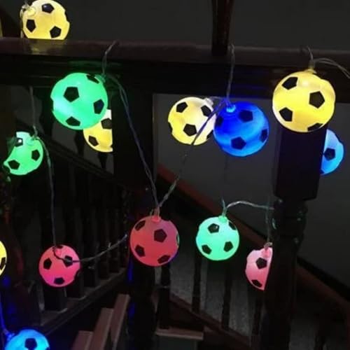 FANSU LED Lichterkette Innen mit USB, Lichterkette USB Fairy Lights Indoor für Party DIY Geburtstag Hochzeit Schlafzimmer Garten Terrasse Hof Weihnachten (Bunt Fußball,3 M/20 LED) von FANSU