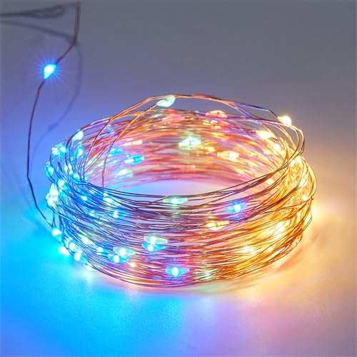 FANSU LED Solarlampen für Außen, 8 Modi Solar Lichterkette Aussen, Lichterkette Außen, Solarlampen Garten für Schlafzimmer, Hochzeit, Party, Garten, Balkon Deko (Bunt,5M/50LED) von FANSU