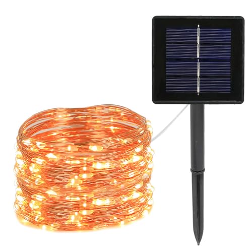 FANSU LED Solarlampen für Außen, 8 Modi Solar Lichterkette Aussen, Vielseitig Lichterkette Außen, Solarlampen Garten für Hochzeit, Party, Schlafzimmer, Garten Balkon Deko (Warmweiß,7m/50 LED) von FANSU