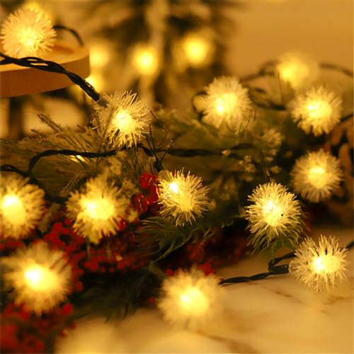 FANSU LED Solarlampen für Außen, Löwenzahnform 8 Modi Solar Lichterkette Aussen, Lichterkette Außen, Solarlampen Garten für Hochzeit, Party, Schlafzimmer, Garten Balkon Deko (Warmweiß,5M/20LED) von FANSU