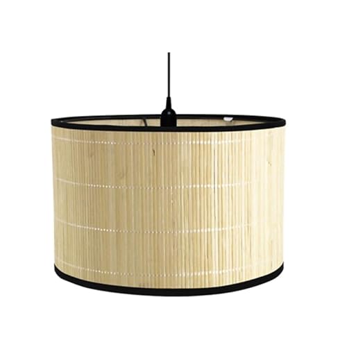 FANSU Lampenschirm fuir Tischlampe, DIY Lampenschirm Hängelampe Lampenabdeckung für Stehlampe Tischlampe Deckenleuchte Wohnzimmer Moderner Deko (30x30x20cm,Bambus) von FANSU