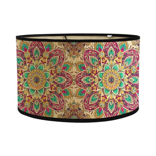 FANSU Lampenschirm fuir Tischlampe, Retro Exotisch Stil Lampenschirm Hängelampe Lampenabdeckung für Stehlampe Tischlampe Deckenleuchte Wohnzimmer Deko (Lila,30x30x20cm) von FANSU