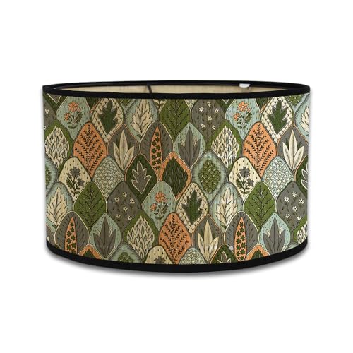 FANSU Lampenschirm fuir Tischlampe, Wandleuchten Dekorative Lampenschirme für Pendelleuchtenschirm Tischlampenschirme Trommel-Lampenschirme (Baum,30 * 20cm) von FANSU