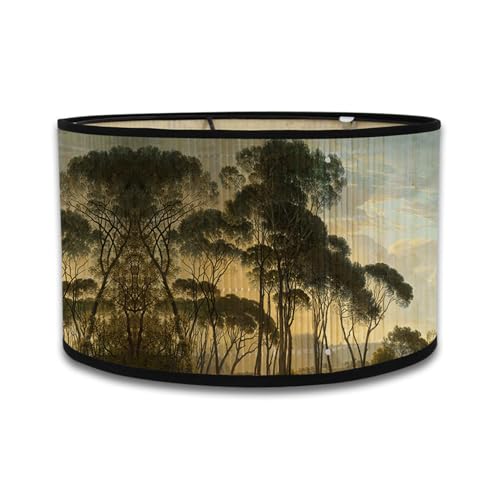 FANSU Lampenschirm fuir Tischlampe, Wandleuchten Dekorative Lampenschirme für Pendelleuchtenschirm Tischlampenschirme Trommel-Lampenschirme Stehlampenschirme (Bäume,30 * 20cm) von FANSU