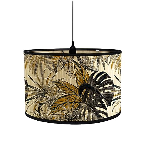 FANSU Lampenschirm fuir Tischlampe,Klassisch Lampenschirm Hängelampe Lampenabdeckung für Stehlampe Tischlampe Deckenleuchte Wohnzimmer Moderner Deko (30 * 20cm,Blatt) von FANSU