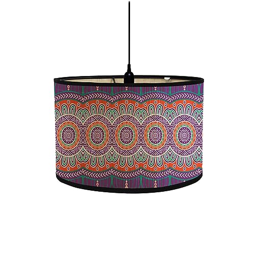 FANSU Lampenschirm fuir Tischlampe Böhmen Exotisch Lampenschirm Hängelampe Lampenabdeckung für E27 Stehlampe Tischlampe Deckenleuchte Wohnzimmer Moderner Deko (30x30x20cm,Lila) von FANSU