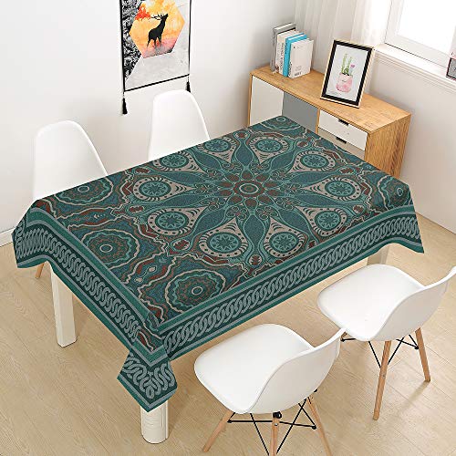 FANSU Rechteck Tischdecke Polyester,Wasserdicht Tischwäsche Mandala Stil Pflegeleicht Abwaschbar Tischtuch-Viele Größe Farbe Wählbar (100x140cm,Paisley) von FANSU