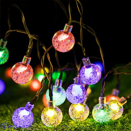 FANSU Solar Lichterkette Aussen, Lichterkette Außen Solar Wasserdicht, 8 Modi, Solarlichterkette Outdoor Wetterfest für Balkon Garten Pavillon Terrasse Vorzelt (1,7 cm farbig,22m 200LED) von FANSU