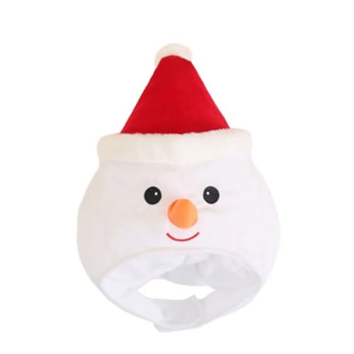 FANSWAN Plüsch-Schneemann-Kopfbedeckung, Weihnachtsmütze für Erwachsene, bequeme Baumwolle, gefüllte Mützen, warmes Winterkostüm, Festzubehör FANSWAN Plüsch-Schneemann-Kopfbedeckung, Weihnachtsmütze für Erwachsene, bequeme Baumwolle, gefüllte Mützen, warmes Winterkostüm, Festzubehör von FANSWAN