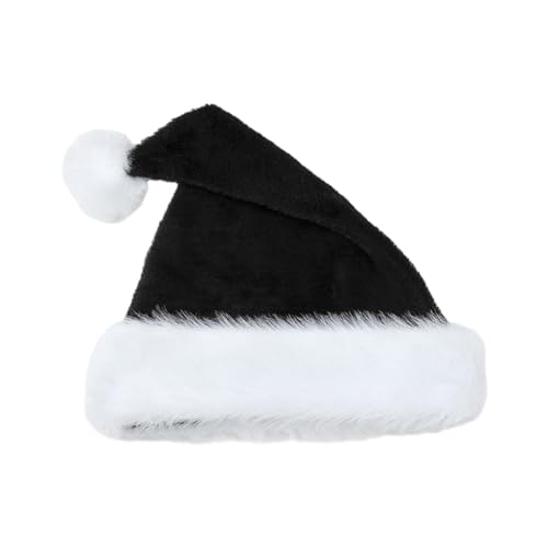 FANSWAN Weihnachtsmütze, dicker Plüsch und weiße pelzige Krempe, für Weihnachtsfeiern, Verkleidungen, Cosplay, mehrfarbig von FANSWAN