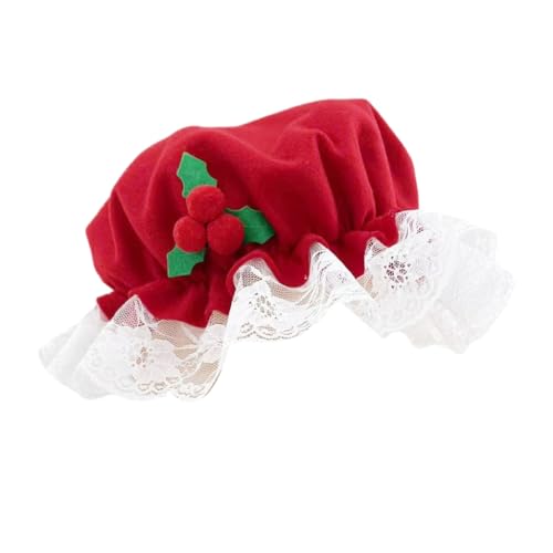 FANSWAN Weihnachtsmütze mit Spitze für Weihnachtsfeiern Verkleiden Cosplay BonnetCap Bonnet FANSWAN Weihnachtsmütze mit Spitze für Weihnachtsfeiern Verkleiden Cosplay BonnetCap Bonnet von FANSWAN