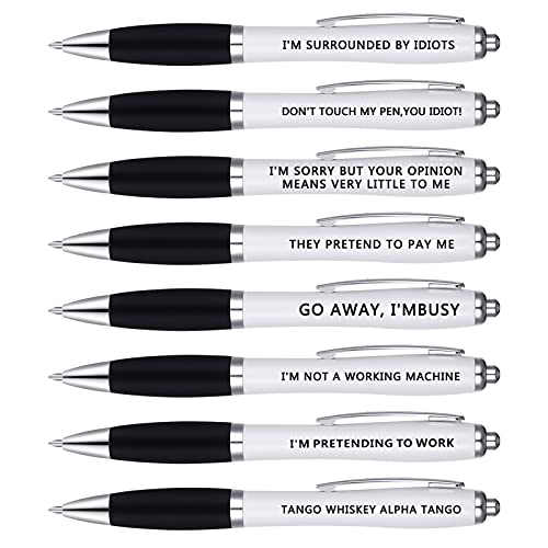 FANTESI 8 Stück Kugelschreiber, 1,0 mm, unhöfliche Stifte, Neuheit, Stifte, lustiges Stift-Set, einziehbarer Stift für Kollegen, Erwachsene, Frauen und Männer, Studenten FANTESI 8 Stück Kugelschreiber, 1,0 mm, unhöfliche Stifte, Neuheit, Stifte, lustiges Stift-Set, einziehbarer Stift für Kollegen, Erwachsene, Frauen und Männer, Studenten von FANTESI