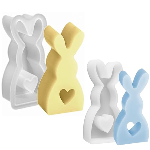 FANXIYA 2 Stück Silikonformen Ostern Gießformen Kaninchen Silikonform Osterhase Gießformen Silikon Hasenform für Gips, Sojawachs Kerzen, Handwerk FANXIYA 2 Stück Silikonformen Ostern Gießformen Kaninchen Silikonform Osterhase Gießformen Silikon Hasenform für Gips, Sojawachs Kerzen, Handwerk von FANXIYA