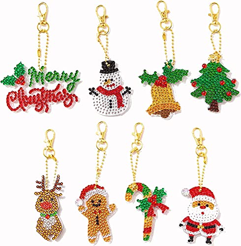 FANXIYA 8 Stücke DIY Weihnachten Diamant Malerei Schlüsselbund DIY Diamant Malerei Schlüsselanhänger 5D Diamond Painting Anhänger Schlüsselanhänge FANXIYA 8 Stücke DIY Weihnachten Diamant Malerei Schlüsselbund DIY Diamant Malerei Schlüsselanhänger 5D Diamond Painting Anhänger Schlüsselanhänge von FANXIYA