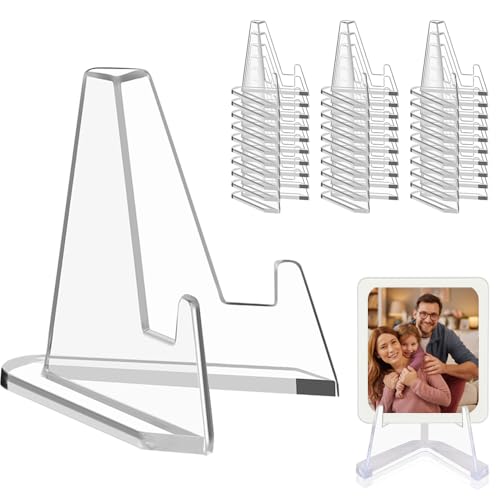FANXIYA Aufsteller Ständer, 30 Stücke Transparent Staffeleiständer Münzständer Transparenter Mini Staffeleien Acryl Kartenständer für Anzeigen Münzen, Medaillen, Bildern, Taschenuhren FANXIYA Aufsteller Ständer, 30 Stücke Transparent Staffeleiständer Münzständer Transparenter Mini Staffeleien Acryl Kartenständer für Anzeigen Münzen, Medaillen, Bildern, Taschenuhren von FANXIYA