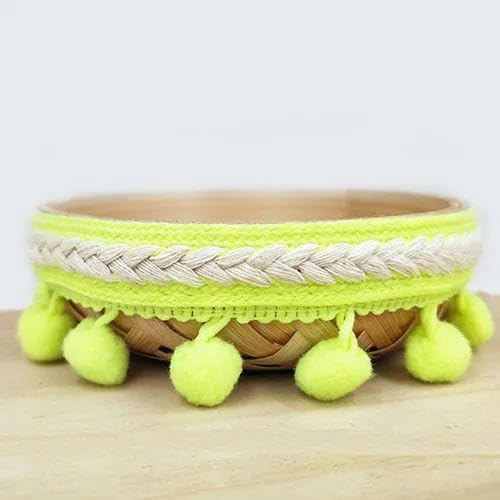 1,2 cm Pom Ball Vintage Stickbänder Spitze DIY Nähzubehör Dekorationsbedarf 1 Yard-Hellgelb 1,2 cm Pom Ball Vintage Stickbänder Spitze DIY Nähzubehör Dekorationsbedarf 1 Yard-Hellgelb von FAQIMORAX