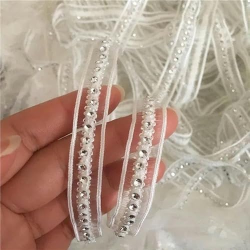 1,3 cm breites, stilvolles Spitzenband mit schwarzen Perlen, Kragen, Brautapplikation, Rock, Spleiß, DIY-Nähdekor, Weiß 1,3 cm breites, stilvolles Spitzenband mit schwarzen Perlen, Kragen, Brautapplikation, Rock, Spleiß, DIY-Nähdekor, Weiß von FAQIMORAX