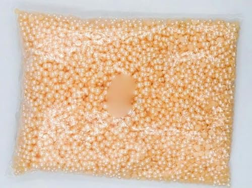 1,5 mm ~ 1,4 cm, 24 Farben, runde Perlen mit flacher Rückseite, Kunstperlen-Orange-6 mm, 5000 Stück von FAQIMORAX