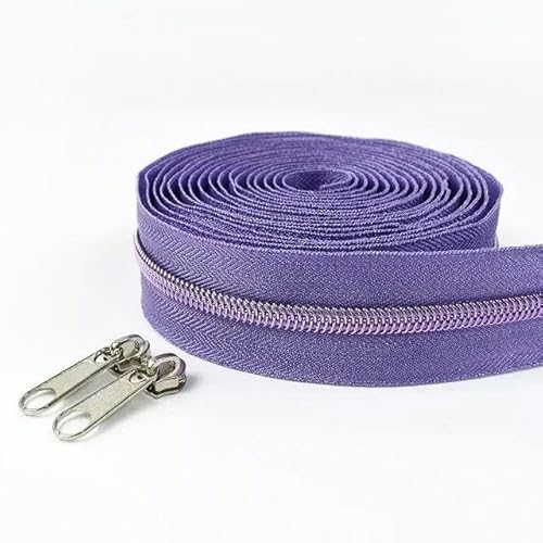 1–10 Meter 5# Nylon-Reißverschlüsse zum Nähen von Reißverschlussschiebern, Köpfen, Kleidungsreißverschlüssen, Reparatur, Nähzubehör-KY273-Lila-Nr. 5-2 Meter, 2 Stück Schieber 1–10 Meter 5# Nylon-Reißverschlüsse zum Nähen von Reißverschlussschiebern, Köpfen, Kleidungsreißverschlüssen, Reparatur, Nähzubehör-KY273-Lila-Nr. 5-2 Meter, 2 Stück Schieber von FAQIMORAX