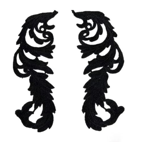 1 Paar Gold-Silber-Spitze Stickerei Applikation Zubehör DIY-Schwarz-1 Paar 1 Paar Gold-Silber-Spitze Stickerei Applikation Zubehör DIY-Schwarz-1 Paar von FAQIMORAX