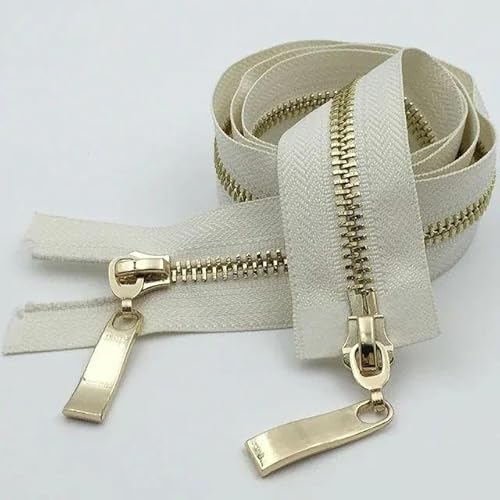 1 Stück 80/100/120 cm Auto Lock Metallreißverschluss Doppelschieber-Reißverschlüsse für Mantelreparatur DIY-Kleidung Nähzubehör-Beigegold-5#-100cm 1 Stück 80/100/120 cm Auto Lock Metallreißverschluss Doppelschieber-Reißverschlüsse für Mantelreparatur DIY-Kleidung Nähzubehör-Beigegold-5#-100cm von FAQIMORAX