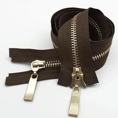 1 Stück 80/100/120 cm Auto Lock Metallreißverschluss Doppelschieber-Reißverschlüsse für Mantelreparatur DIY-Kleidung Nähzubehör-Kaffeegold-5#-120cm 1 Stück 80/100/120 cm Auto Lock Metallreißverschluss Doppelschieber-Reißverschlüsse für Mantelreparatur DIY-Kleidung Nähzubehör-Kaffeegold-5#-120cm von FAQIMORAX