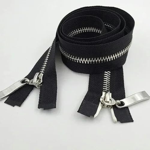 1 Stück 80/100/120 cm Auto Lock Metallreißverschluss Doppelschieber-Reißverschlüsse für Mantelreparatur DIY-Kleidung Nähzubehör-Schwarzsilber-5#-120cm 1 Stück 80/100/120 cm Auto Lock Metallreißverschluss Doppelschieber-Reißverschlüsse für Mantelreparatur DIY-Kleidung Nähzubehör-Schwarzsilber-5#-120cm von FAQIMORAX