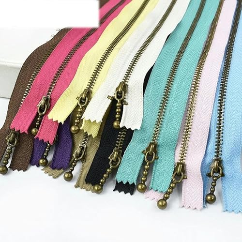 10 Stück 3# Metallreißverschlüsse mit Zähnen, 15/18/20/25 cm, geschlossener Reißverschluss für Taschen, Schuhe, Kleidung, Reparaturset, Nähzubehör, 4-3#-25cm 10 Stück 3# Metallreißverschlüsse mit Zähnen, 15/18/20/25 cm, geschlossener Reißverschluss für Taschen, Schuhe, Kleidung, Reparaturset, Nähzubehör, 4-3#-25cm von FAQIMORAX