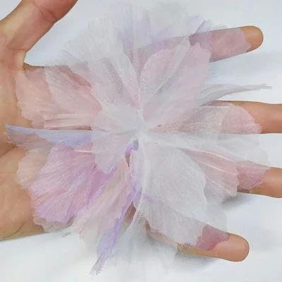 10 Stück Organza-Spitzenbesatz mit Farbverlauf, Applikation zum Selbermachen, Haarnadel, Kleid, Kleidung, Patch, Kopfschmuck, Heimvorhang, Dekoration, A, Blau, Weiß, 10 Stück 10 Stück Organza-Spitzenbesatz mit Farbverlauf, Applikation zum Selbermachen, Haarnadel, Kleid, Kleidung, Patch, Kopfschmuck, Heimvorhang, Dekoration, A, Blau, Weiß, 10 Stück von FAQIMORAX