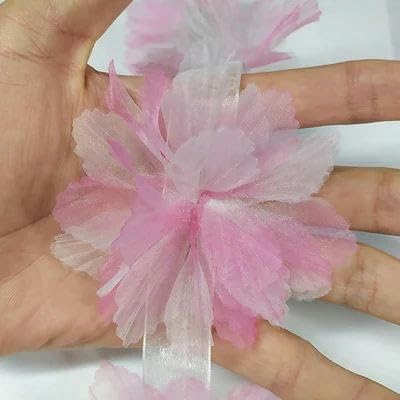 10 Stück Organza-Spitzenbesatz mit Farbverlauf, Applikation zum Selbermachen, Haarnadel, Kleid, Kleidung, Patch, Kopfschmuck, Heimvorhang, Dekorieren, C, 10 Stück von FAQIMORAX