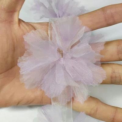 10 Stück Organza-Spitzenbesatz mit Farbverlauf, Applikation zum Selbermachen, Haarnadel, Kleid, Kleidung, Patch, Kopfschmuck, Heimvorhang, Dekorieren, C 55, 5 Stück von FAQIMORAX