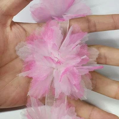 10 Stück Organza-Spitzenbesatz mit Farbverlauf, Applikation zum Selbermachen, Haarnadel, Kleid, Kleidung, Patch, Kopfschmuck, Heimvorhang, Dekorieren, D, 5 Stück von FAQIMORAX