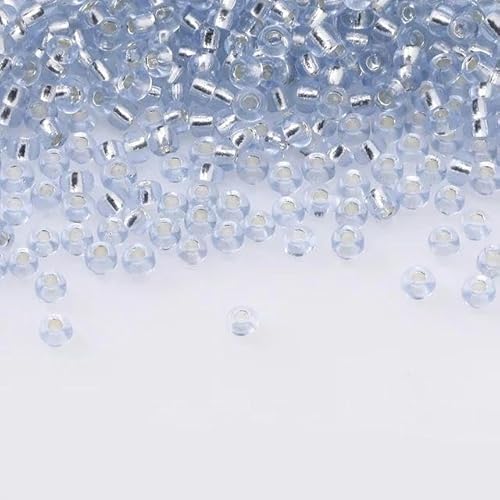 2/3/0,4 cm silberbeschichtete Glasperlen 11/0 DIY-Glasperlen für Stickaufnäher, Kleidungsstücke, Zubehör-18-2 mm, 900 Stück 2/3/0,4 cm silberbeschichtete Glasperlen 11/0 DIY-Glasperlen für Stickaufnäher, Kleidungsstücke, Zubehör-18-2 mm, 900 Stück von FAQIMORAX