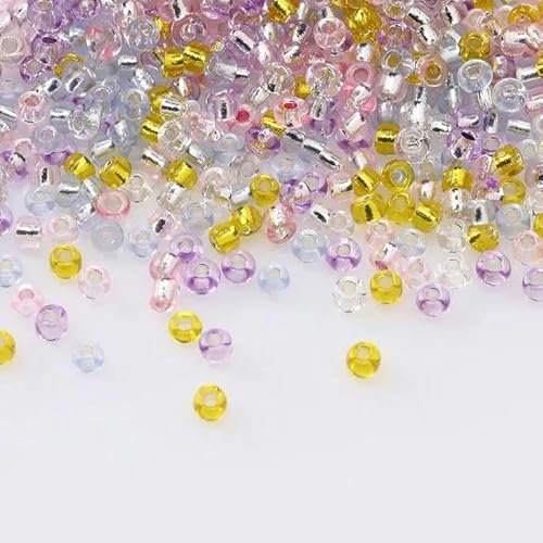 2/3/0,4 cm silberbeschichtete Glasperlen 11/0 DIY-Glasperlen für Stickaufnäher, Kleidungsstücke, Zubehör-2–0,3 cm, 400 Stück 2/3/0,4 cm silberbeschichtete Glasperlen 11/0 DIY-Glasperlen für Stickaufnäher, Kleidungsstücke, Zubehör-2–0,3 cm, 400 Stück von FAQIMORAX