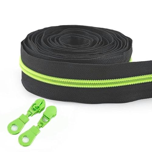 2/4/10 m 5# Nylon-Reißverschlussbänder + Reißverschlussschieber für Taschen, Geldbörsen, Dekor, Reißverschluss pro Meter, Reparatursets für Kleidungsreißverschlüsse, DIY-Nähzubehör-ZT866-Grün-Nr. 5-10 2/4/10 m 5# Nylon-Reißverschlussbänder + Reißverschlussschieber für Taschen, Geldbörsen, Dekor, Reißverschluss pro Meter, Reparatursets für Kleidungsreißverschlüsse, DIY-Nähzubehör-ZT866-Grün-Nr. 5-10 von FAQIMORAX