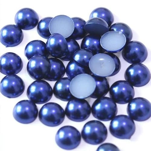 2–1,4 cm runde Acryl-Imitation, flache Rückseite, Perlen, DIY-Dekoration, Nagelkunst, Schmuckzubehör, Königsblau, 10 mm, 100 Stück 2–1,4 cm runde Acryl-Imitation, flache Rückseite, Perlen, DIY-Dekoration, Nagelkunst, Schmuckzubehör, Königsblau, 10 mm, 100 Stück von FAQIMORAX