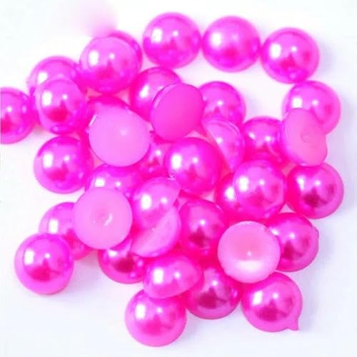 2–1,4 cm runde Acryl-Imitation, flache Rückseite, Perlen, DIY-Dekoration, Nagelkunst, Schmuckzubehör, Rosarot, 8 mm, 200 Stück 2–1,4 cm runde Acryl-Imitation, flache Rückseite, Perlen, DIY-Dekoration, Nagelkunst, Schmuckzubehör, Rosarot, 8 mm, 200 Stück von FAQIMORAX
