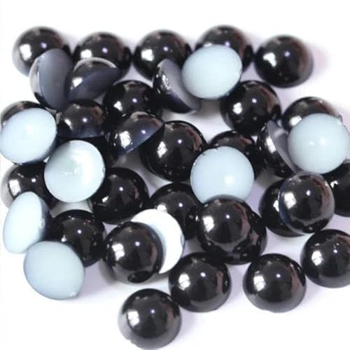 2–1,4 cm runde Acryl-Imitation, flache Rückseite, Perlen, DIY-Dekoration, Nagelkunst, Schmuckzubehör, schwarz, 0,4 cm, 1000 Stück 2–1,4 cm runde Acryl-Imitation, flache Rückseite, Perlen, DIY-Dekoration, Nagelkunst, Schmuckzubehör, schwarz, 0,4 cm, 1000 Stück von FAQIMORAX